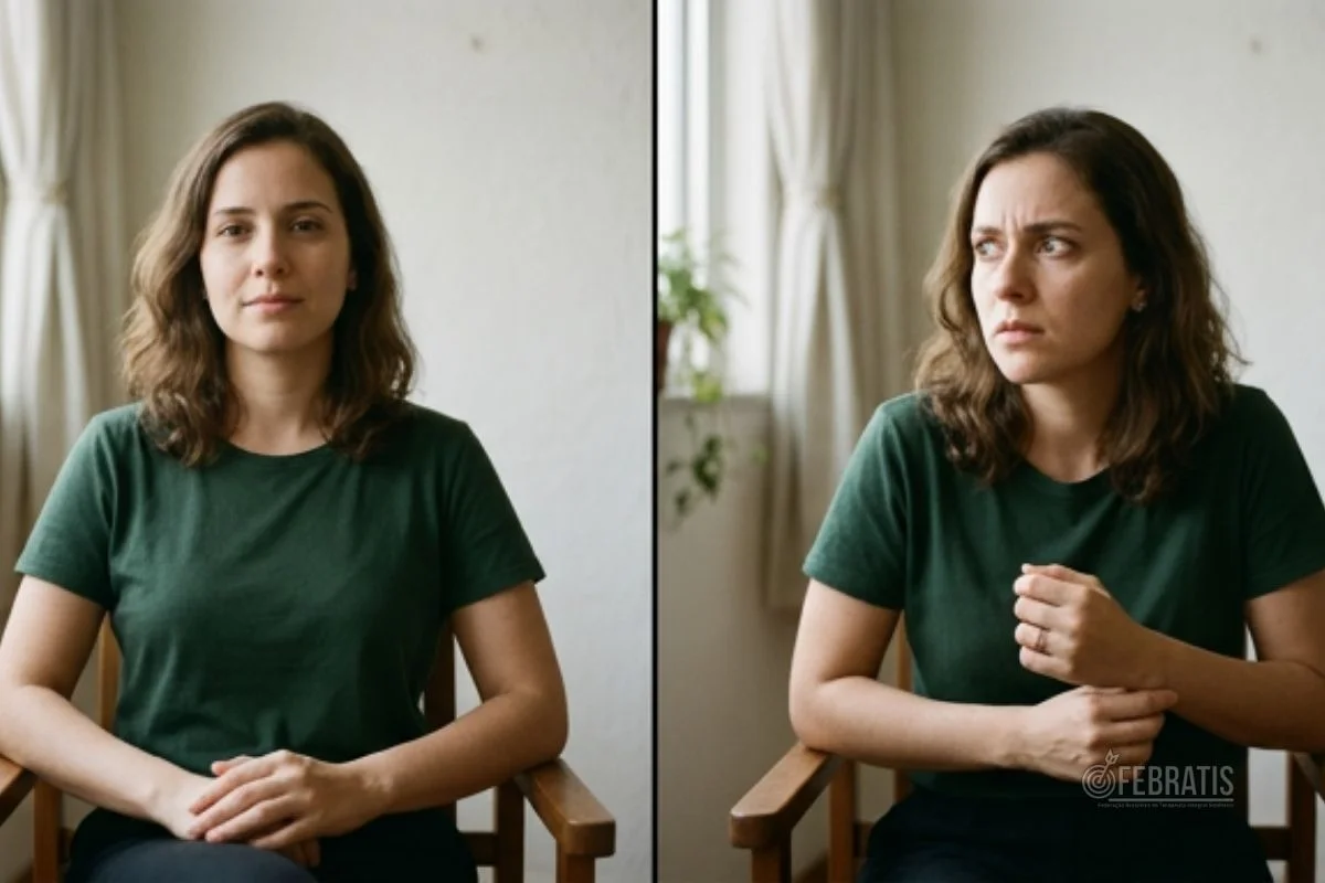 comparação entre comportamento emocional estável e instável em transtorno bipolar ou oscilação emocional