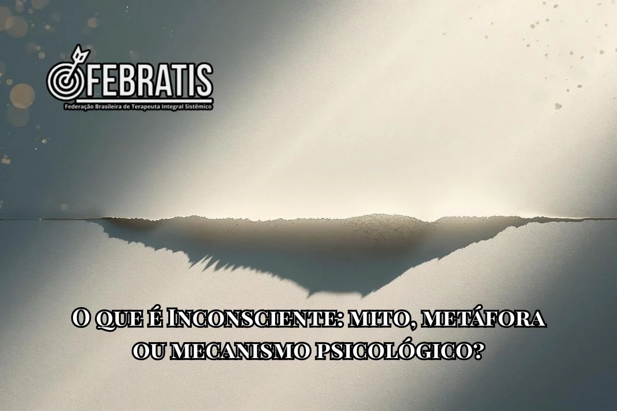 Imagem abstrata em camadas sugerindo uma parte oculta abaixo da superfície, representando o inconsciente.