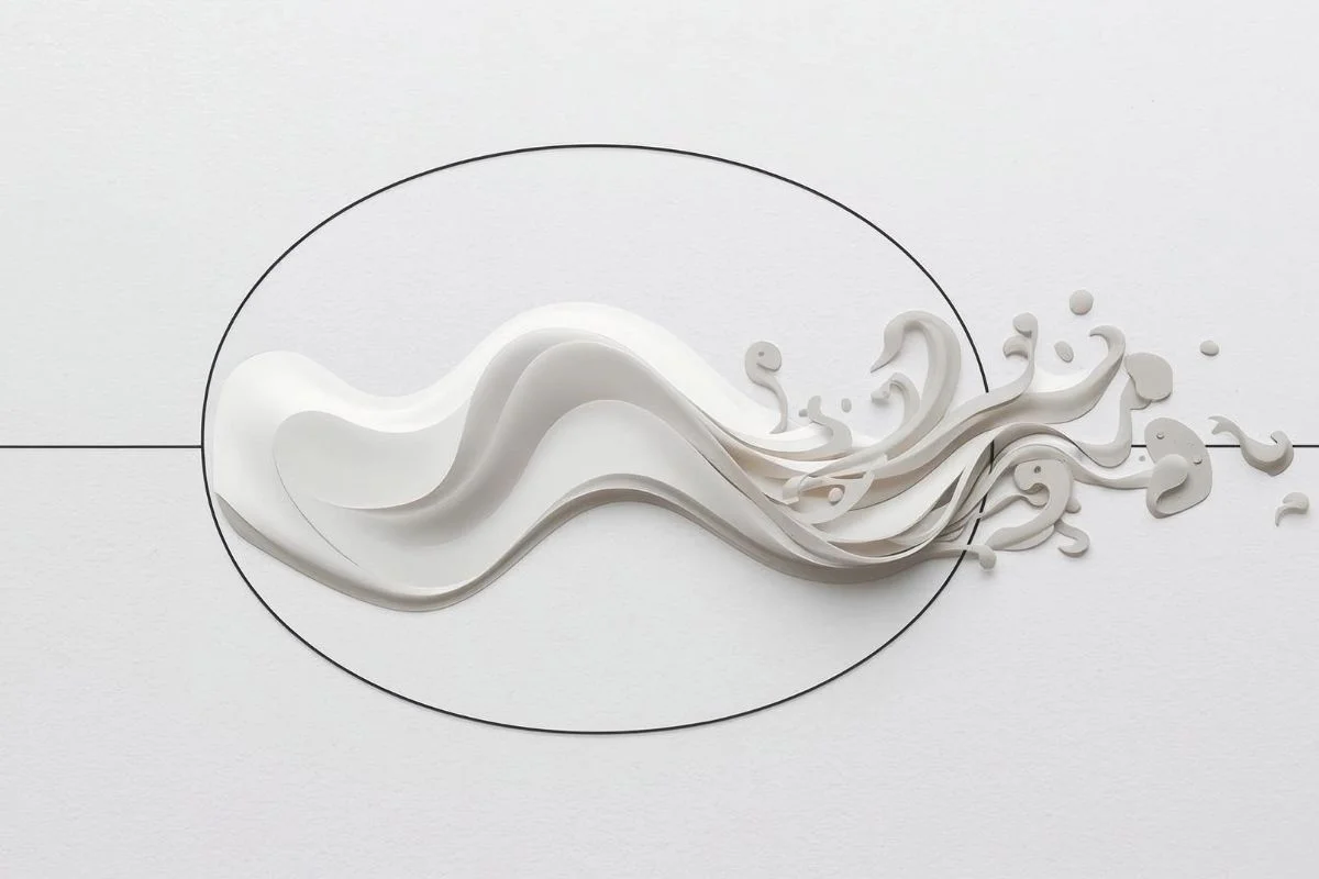 Ilustração abstrata de uma borda contendo formas, simbolizando limites terapêuticos.