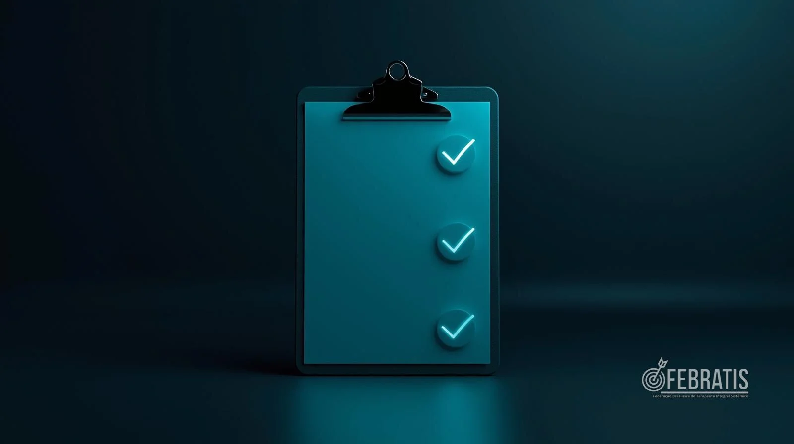 Prancheta com checkmarks simbolizando checklist de modelagem na PNL